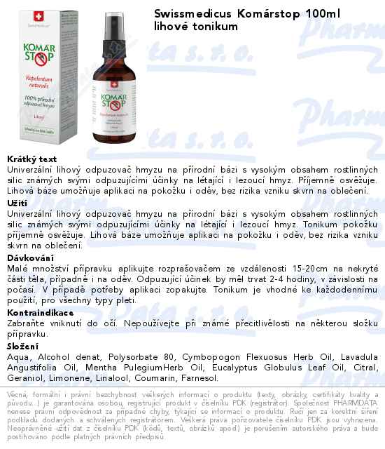 Swissmedicus KomĂˇrstop 100ml lihovĂ© tonikum