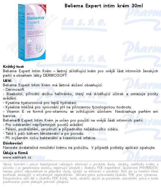 Beliema Expert intim krĂ©m 30ml