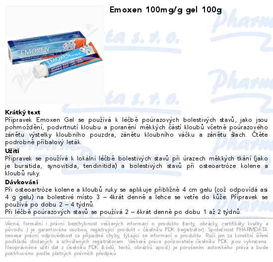 Emoxen 100mg/g gel 100g