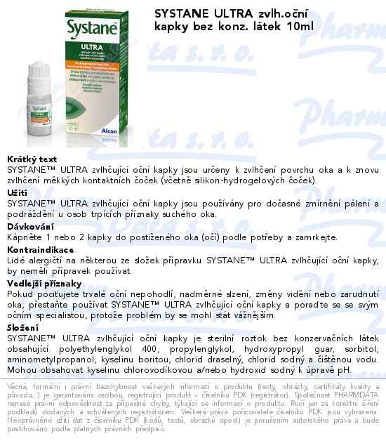 SYSTANE ULTRA zvlh.oÄŤnĂ­ kapky bez konz. lĂˇtek 10ml