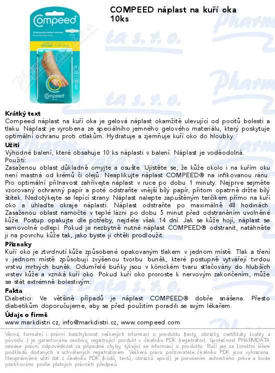 COMPEED nĂˇplast na kuĹ™Ă­ oka 10ks