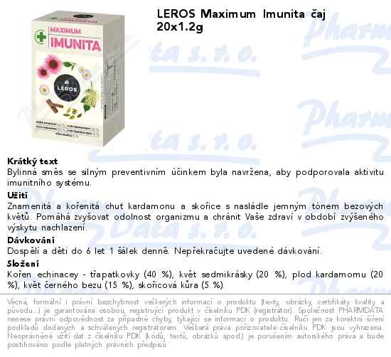 LEROS Maximum Imunita ÄŤaj 20x1.2g