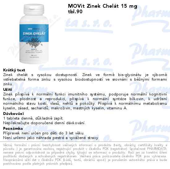 MOVit Zinek ChelĂˇt 15 mg tbl.90