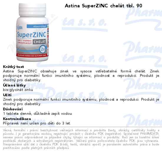 Astina SuperZINC chelĂˇt tbl. 90