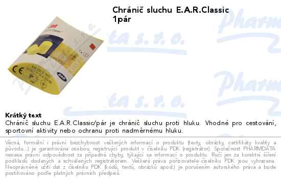 ChrĂˇniÄŤ sluchu E.A.R.Classic 1pĂˇr