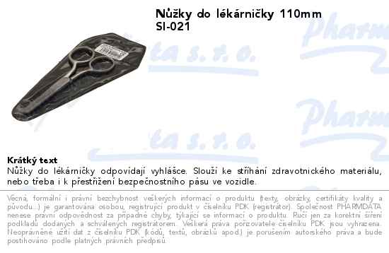 NĹŻĹľky do lĂ©kĂˇrniÄŤky 110mm SI-021