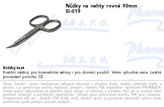 NĹŻĹľky na nehty rovnĂ© 90mm SI-019