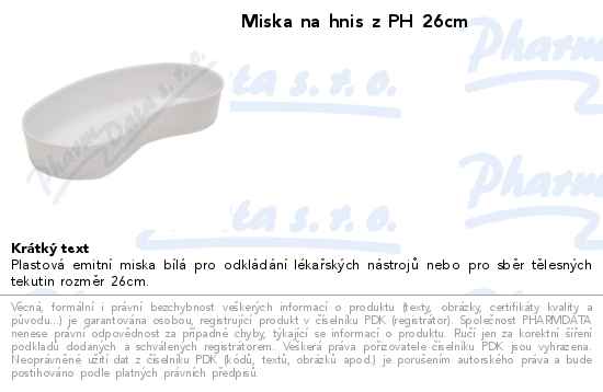 Miska na hnis z PH 26cm