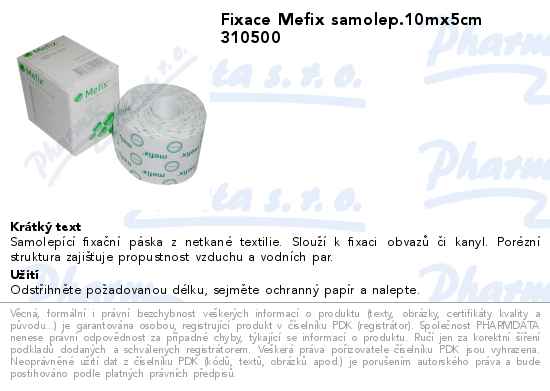 Fixace Mefix samolep.10mx5cm 310500