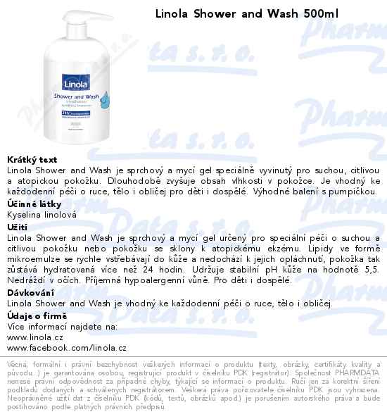 Linola Shower and Wash 500ml