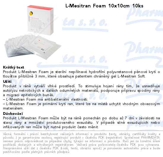 L-Mesitran Foam 10x10cm 10ks
