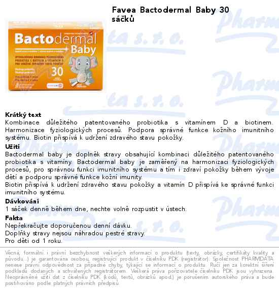 Favea Bactodermal Baby 30 sĂˇÄŤkĹŻ