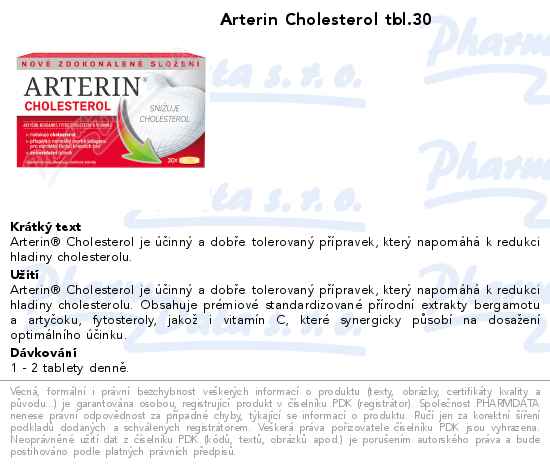 Arterin Cholesterol tbl.30