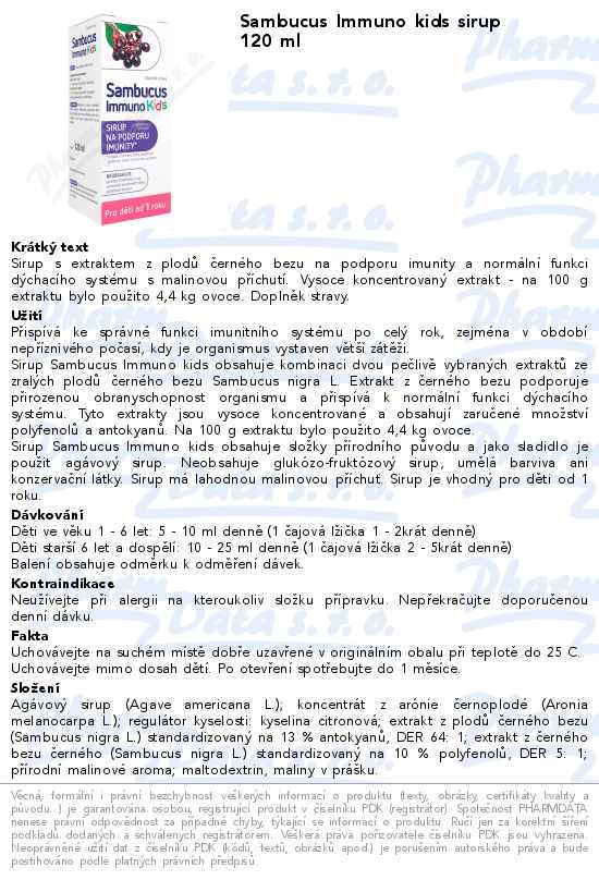 Sambucus Immuno kids sirup 120 ml