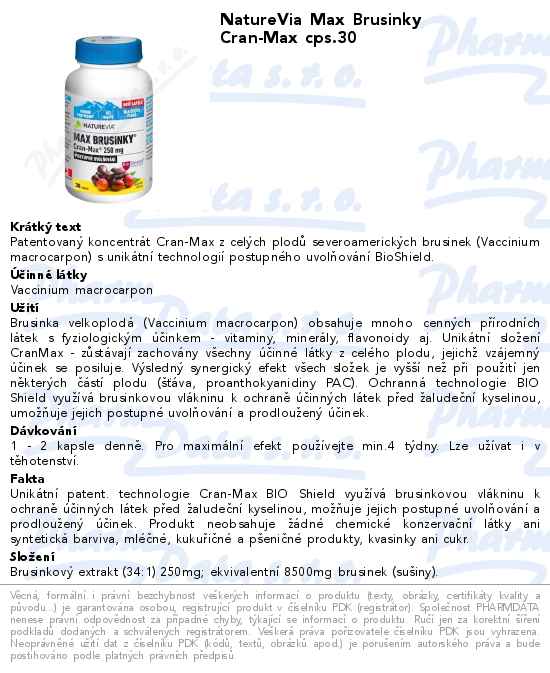 NatureVia Max Brusinky Cran-Max cps.30