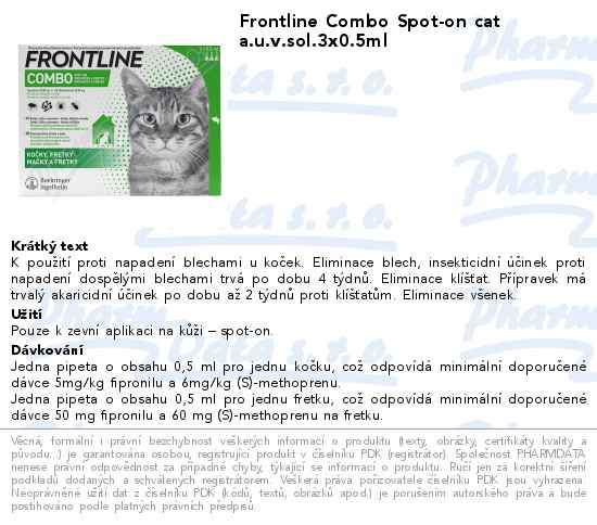 Frontline Combo Spot-on cat a.u.v.sol.3x0.5ml