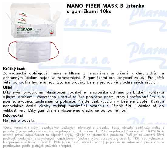 NANO FIBER MASK B Ăşstenka s gumiÄŤkami 10ks