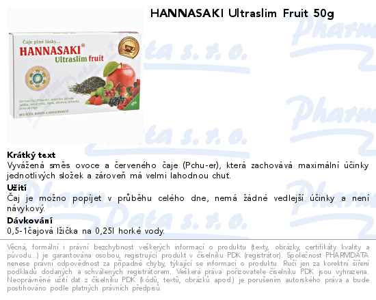 HANNASAKI Ultraslim Fruit 50g