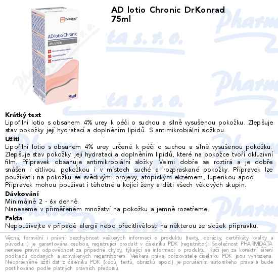 AD lotio Chronic DrKonrad 75ml