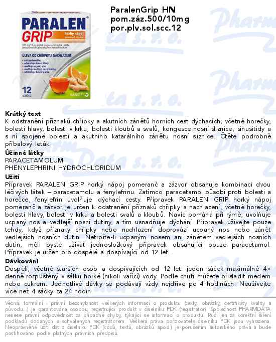 ParalenGrip HN pom.zĂˇz.500/10mg por.plv.sol.scc.12