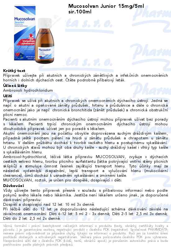 Mucosolvan Junior 15mg/5ml sir.100ml