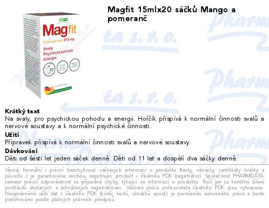 Magfit 15mlx20 sĂˇÄŤkĹŻ Mango a pomeranÄŤ