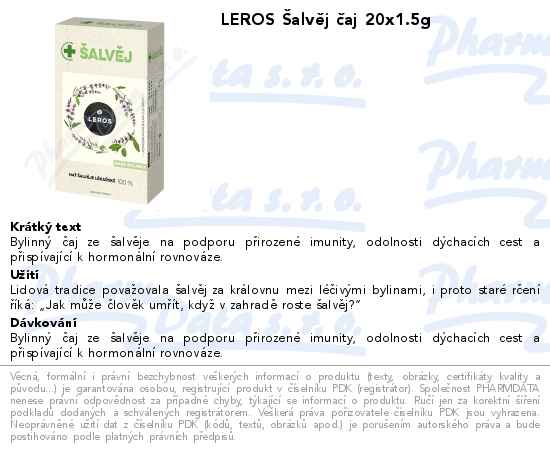 LEROS Ĺ alvÄ›j 20x1.5g