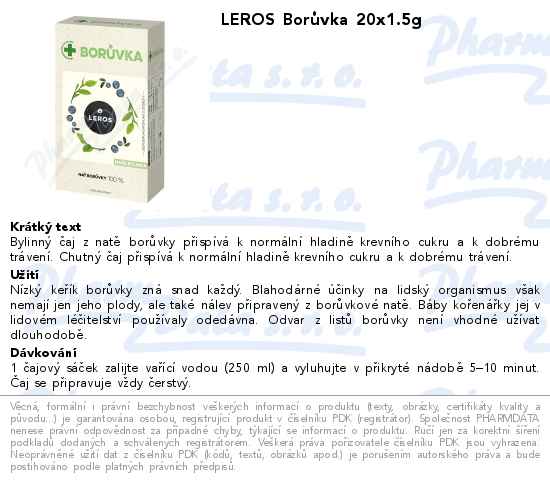 LEROS BorĹŻvka 20x1.5g