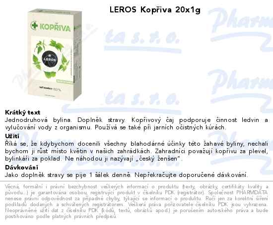 LEROS KopĹ™iva 20x1g