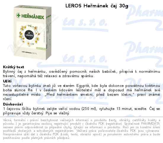 LEROS HeĹ™mĂˇnek ÄŤaj 30g