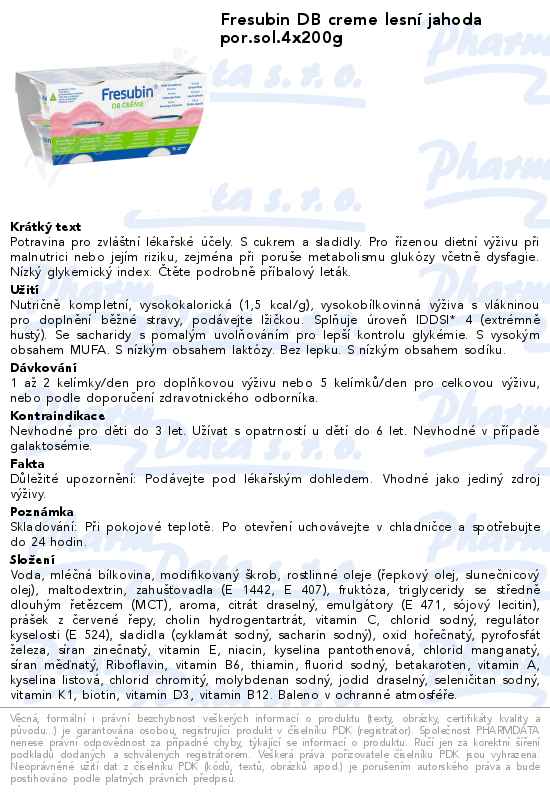 Fresubin DB creme lesnĂ­ jahoda por.sol.4x200g
