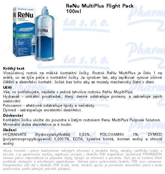 ReNu MultiPlus Flight Pack 100ml