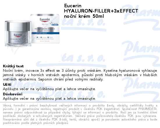 Eucerin HYALURON-FILLER+3xEFFECT noÄŤnĂ­ krĂ©m 50ml