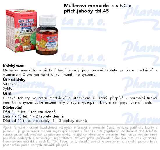 MĂĽllerovi medvĂ­dci s vit.C a pĹ™Ă­ch.jahody tbl.45