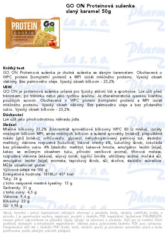 GO ON ProteinovĂˇ suĹˇenka slanĂ˝ karamel 50g