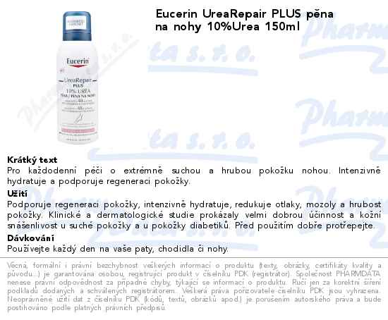 Eucerin UreaRepair pÄ›na na nohy 10% Urea 150ml