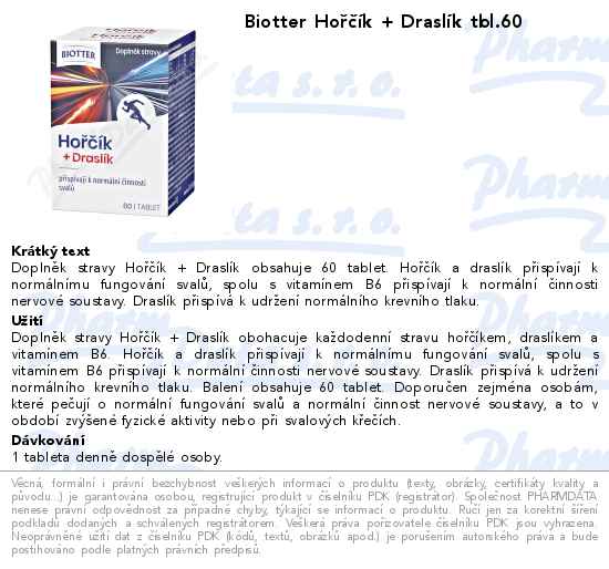 Biotter HoĹ™ÄŤĂ­k + DraslĂ­k tbl.60