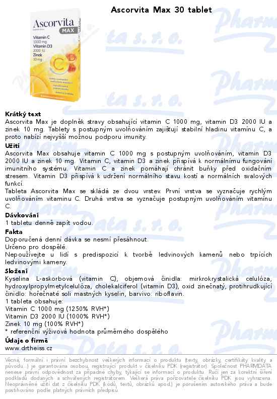 Ascorvita Max 30 tablet