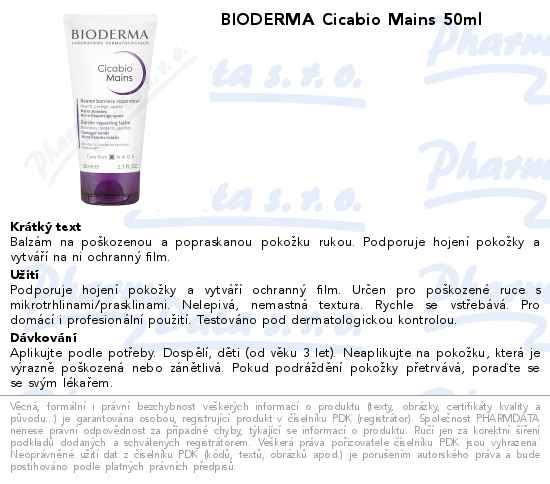 BIODERMA Cicabio Mains 50ml