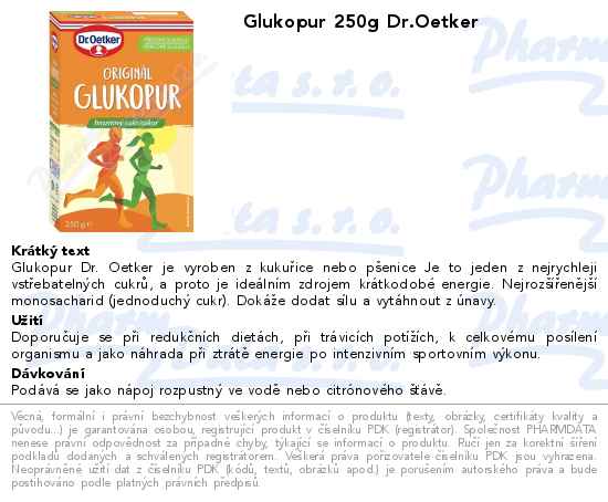 Glukopur 250g Dr.Oetker