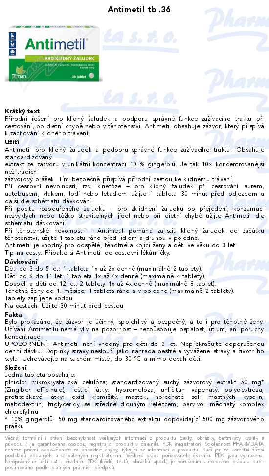 Antimetil tbl.36