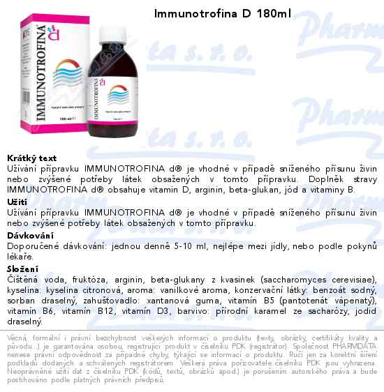 Immunotrofina D 180ml