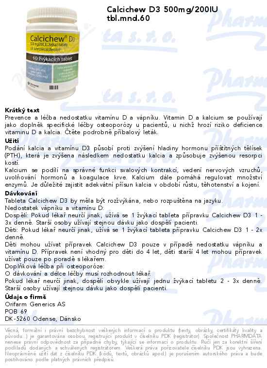 Calcichew D3 500mg/200IU tbl.mnd.60