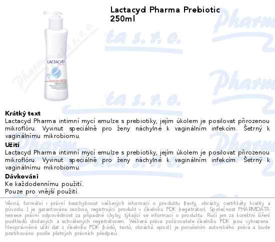Lactacyd Pharma Prebiotic 250ml