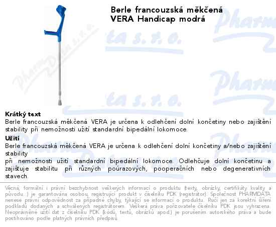 Berle francouzskĂˇ mÄ›kÄŤenĂˇ VERA Handicap modrĂˇ