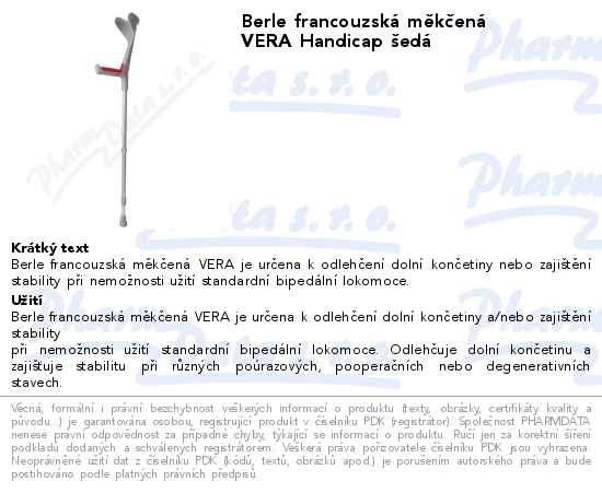 Berle francouzskĂˇ mÄ›kÄŤenĂˇ VERA Handicap ĹˇedĂˇ