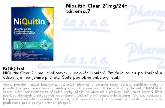 Niquitin Clear 21mg/24h tdr.emp.7
