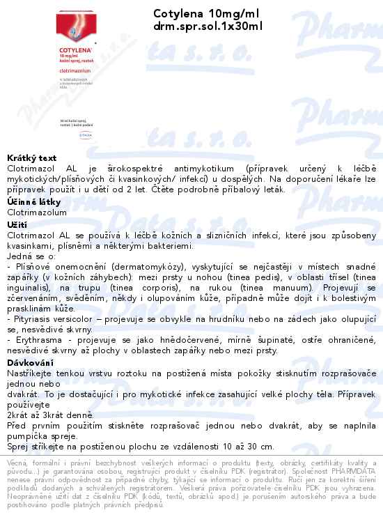 Cotylena 10mg/ml drm.spr.sol.1x30ml