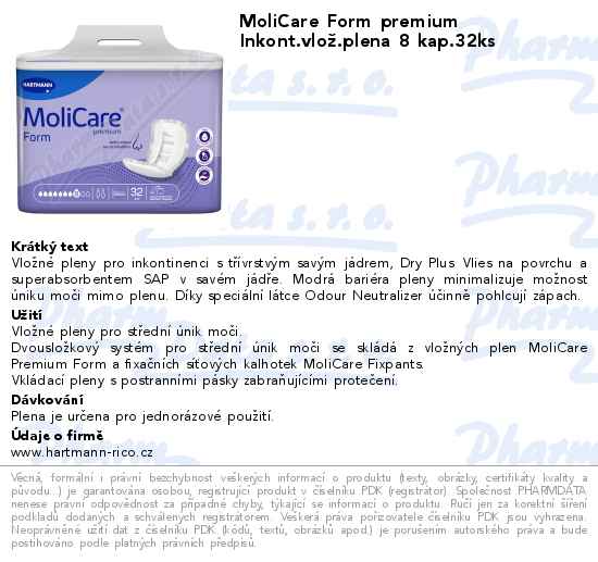 MoliCare Form premium Inkont.vloĹľ.plena 8 kap.32ks