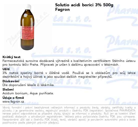 Solutio acidi borici 3% 500g Fagron